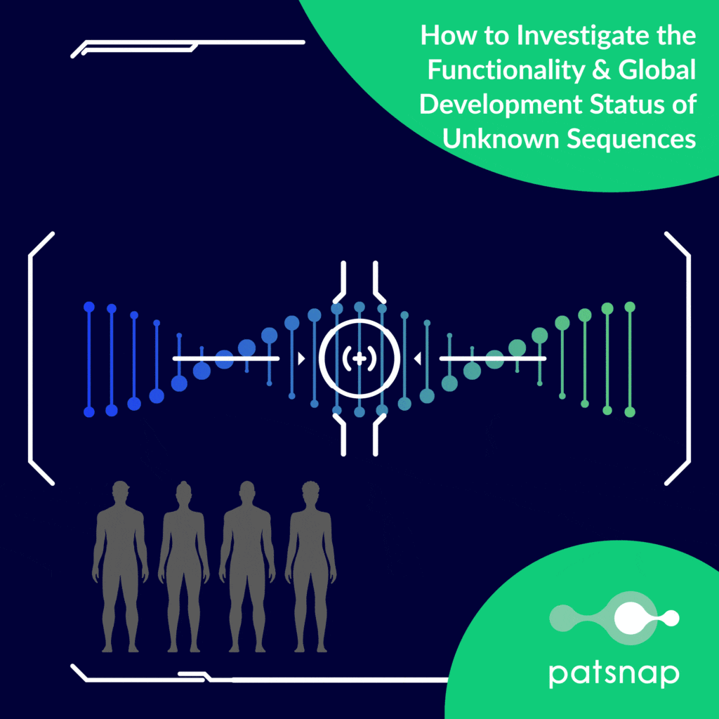 Patsnap Bio: シーケンス機能の調査方法とグローバル開発ポスター