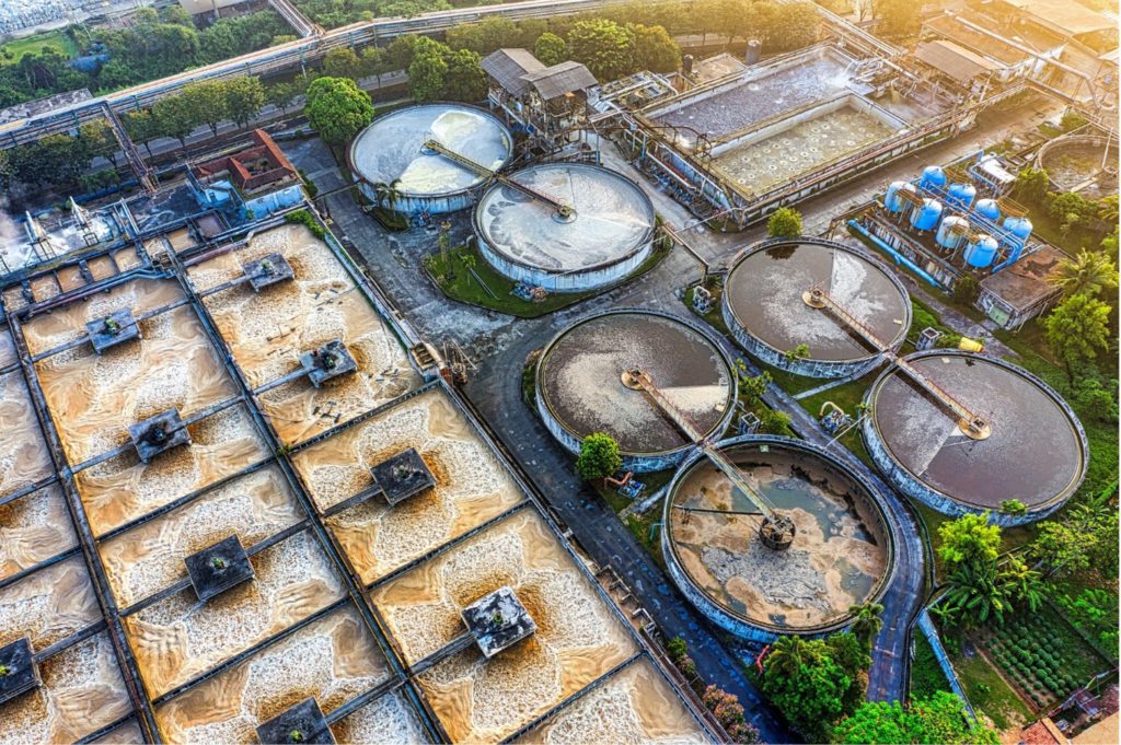 A desalination water treatment plant in Saudi Arabia